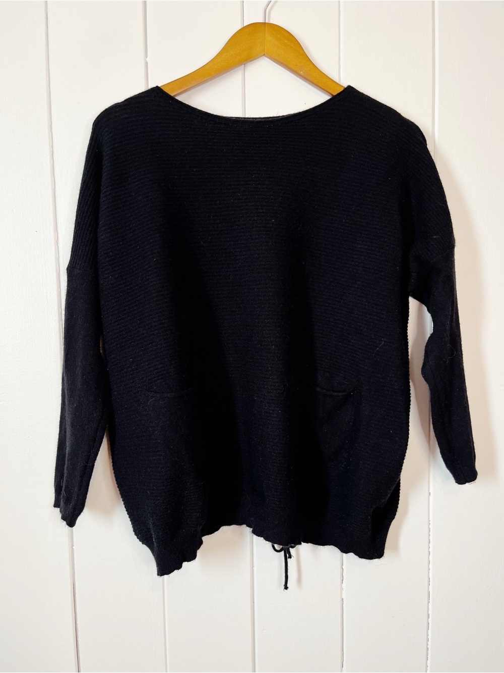 Pistache Made in Italy Black Knit Sweater.